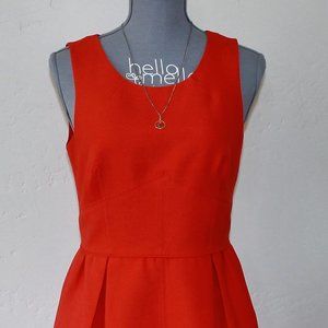 JCrew Pleated Shift Dress Orange